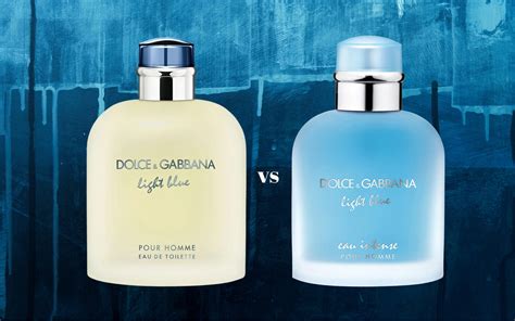 dolce and gabbana light blue intense vs original|d&g light blue intense men's.